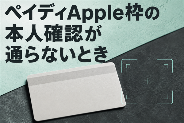 ペイディApple枠の本人確認が通らないとき