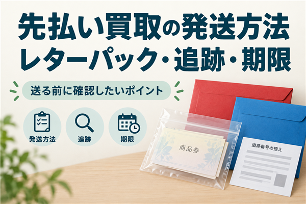 先払い買取の発送方法：レターパック、追跡、発送期限を確認