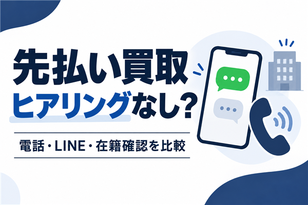 先払い買取はヒアリングなしで利用できる？電話・在籍確認とLINE手続きを比較