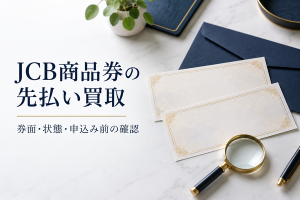 JCB商品券の先払い買取｜券面・状態・申込み前の確認