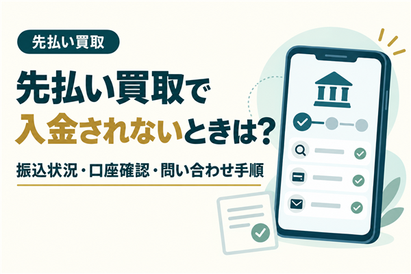 先払い買取で入金されないときの振込状況・口座確認・問い合わせ手順